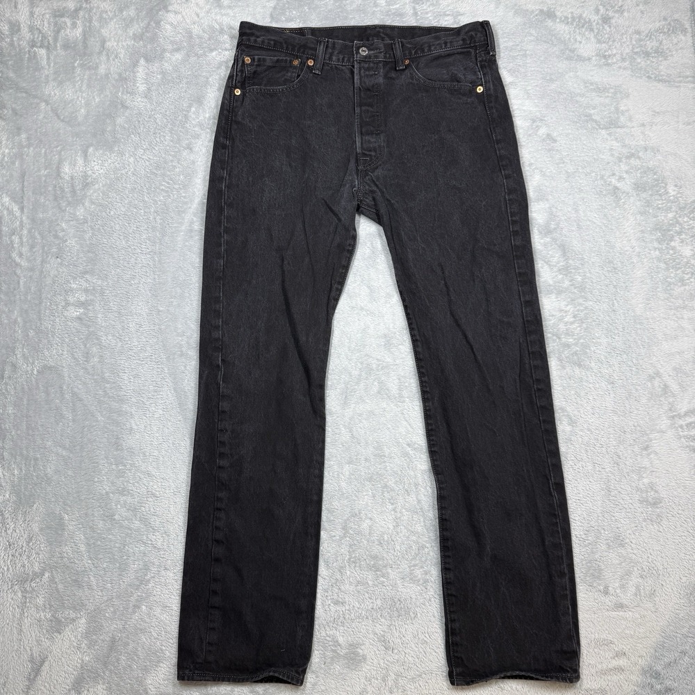 Levi's 501 Jeans Men 33X32 (Fits 34X31) Black Button Fly Mexico